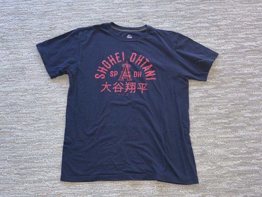 Shohei Ohtani T-Shirt - Dark Blue - Majestic - Large
